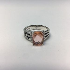 David Yurman Petite Wheaton Morganite Ring Size 5
